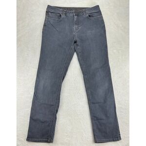 Prana Bridger Jeans Mens 34x31 Charcoal Softness Stretch Straight Leg Mid Rise
